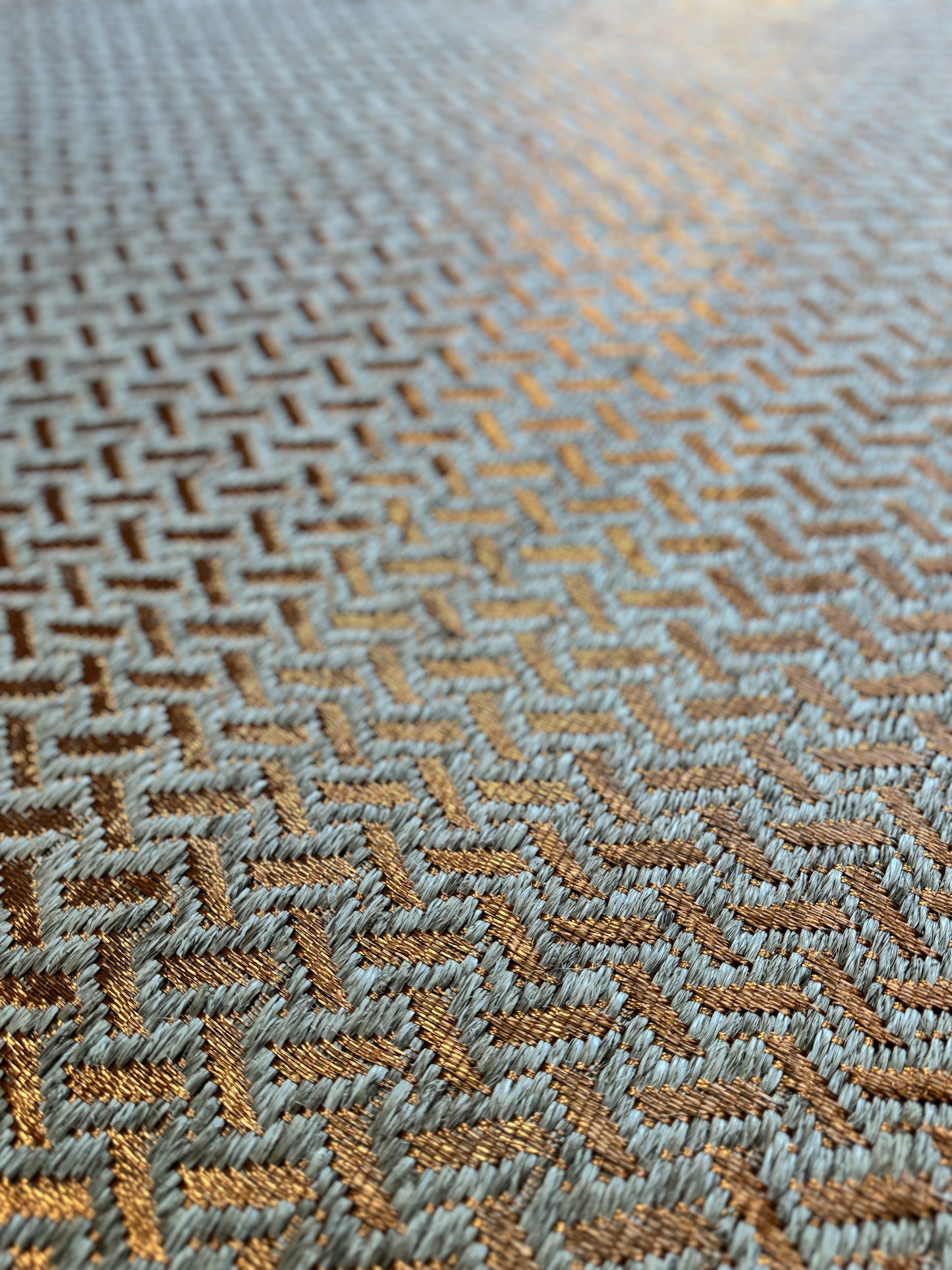 Festival Woven Rug in Fique and Copper / F43