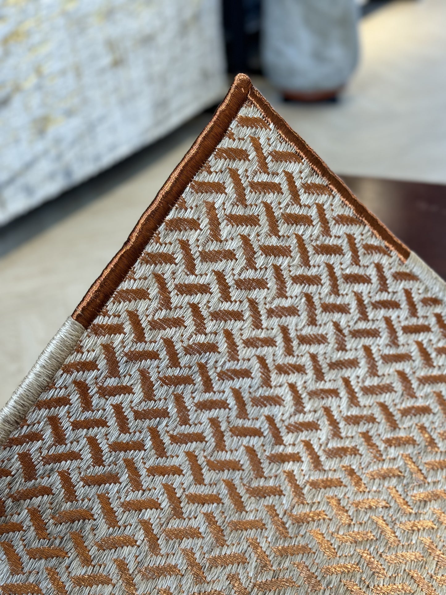 Festival Woven Rug in Fique and Copper / F43