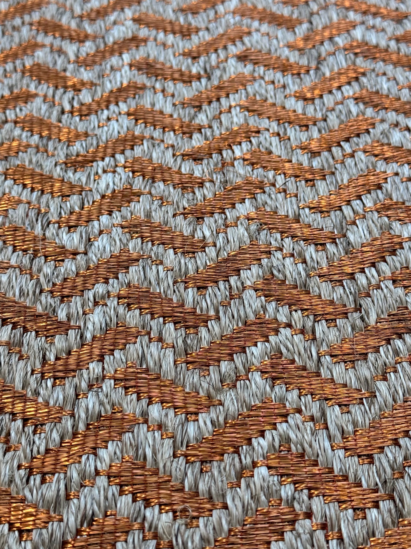 Festival Woven Rug in Fique and Copper / F43