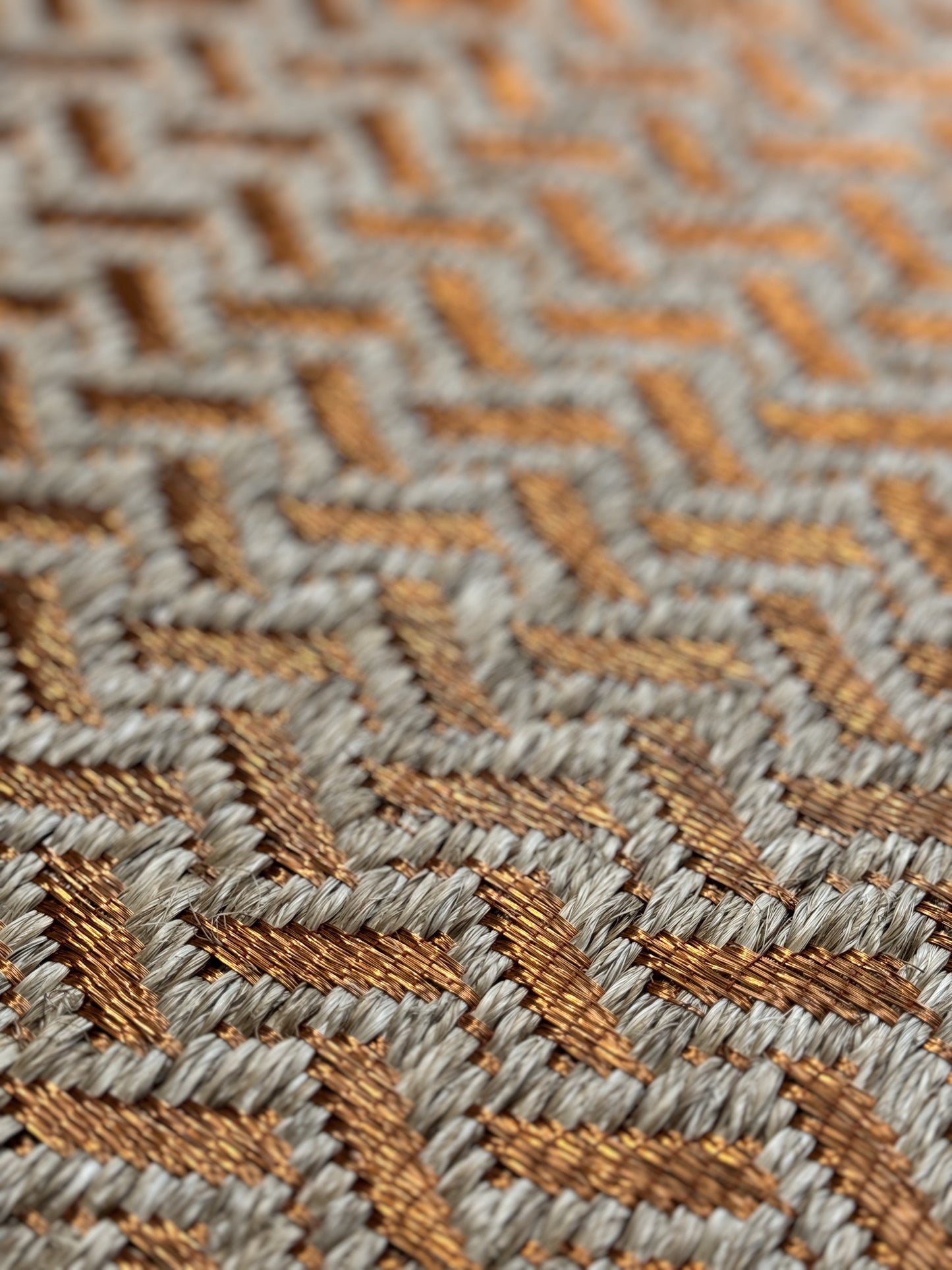 Festival Woven Rug in Fique and Copper / F43