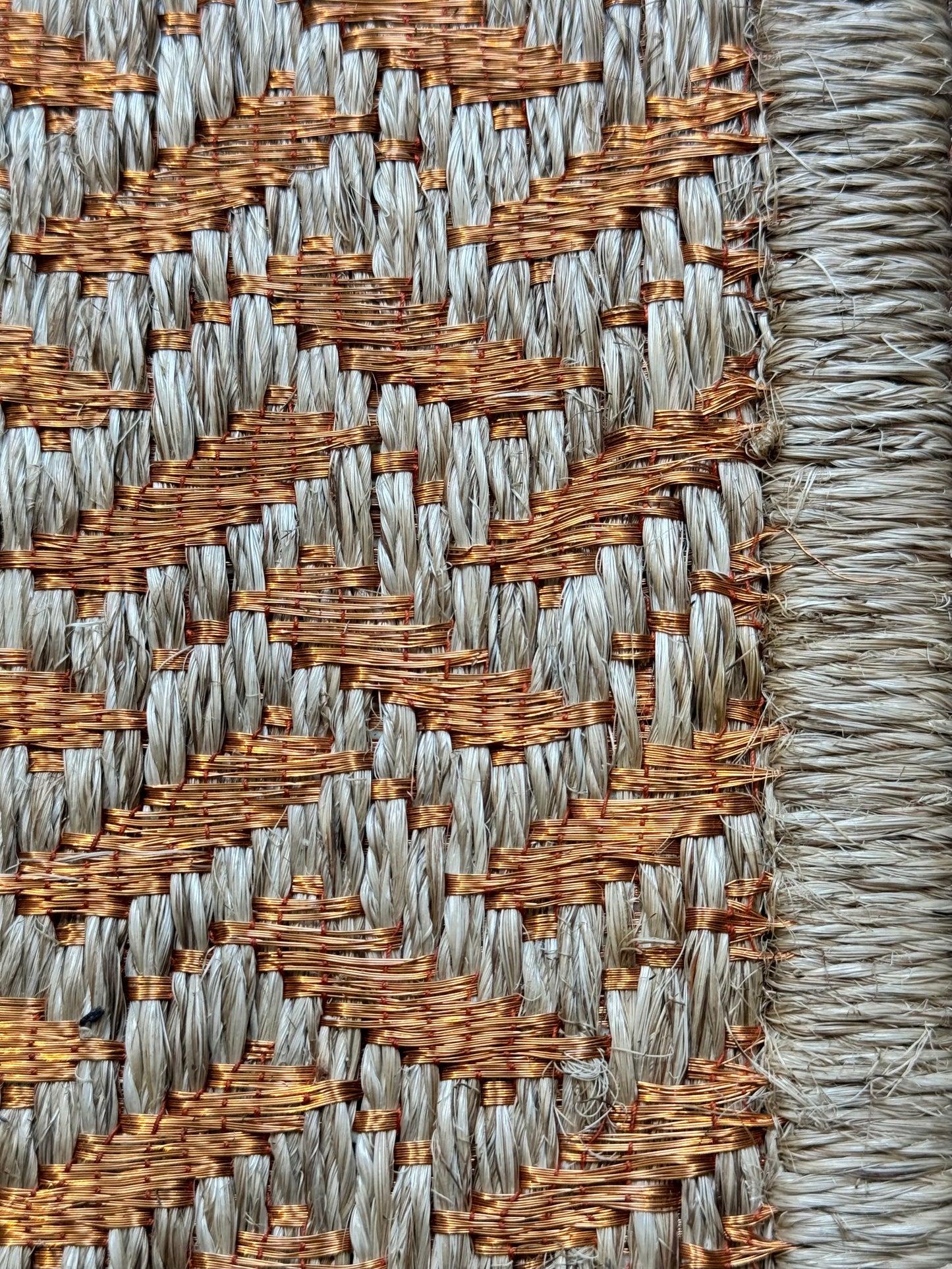 Festival Woven Rug in Fique and Copper / F43