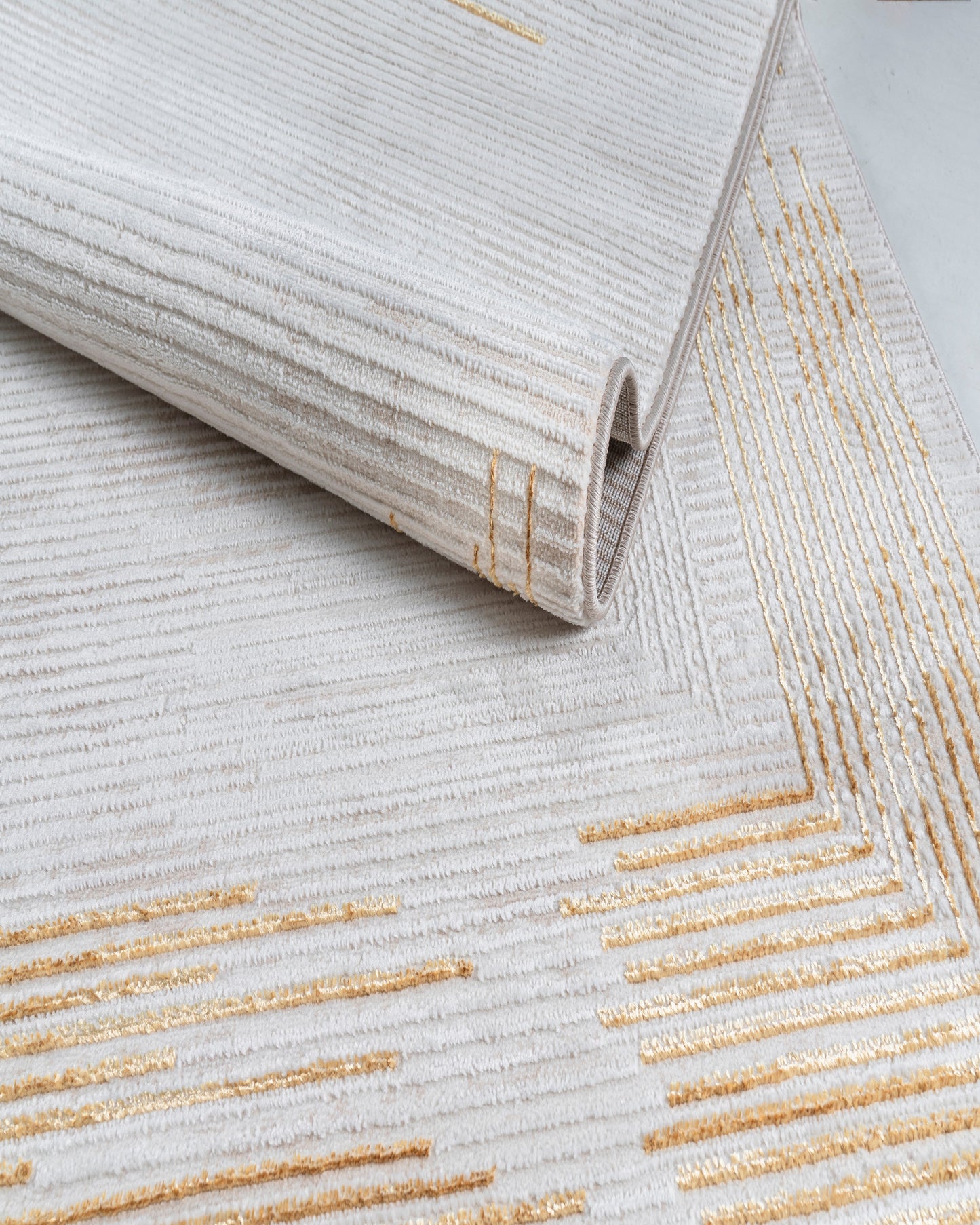 Turkish Area Rug Gamma Premium Collection GOLD/BEIGE 517A