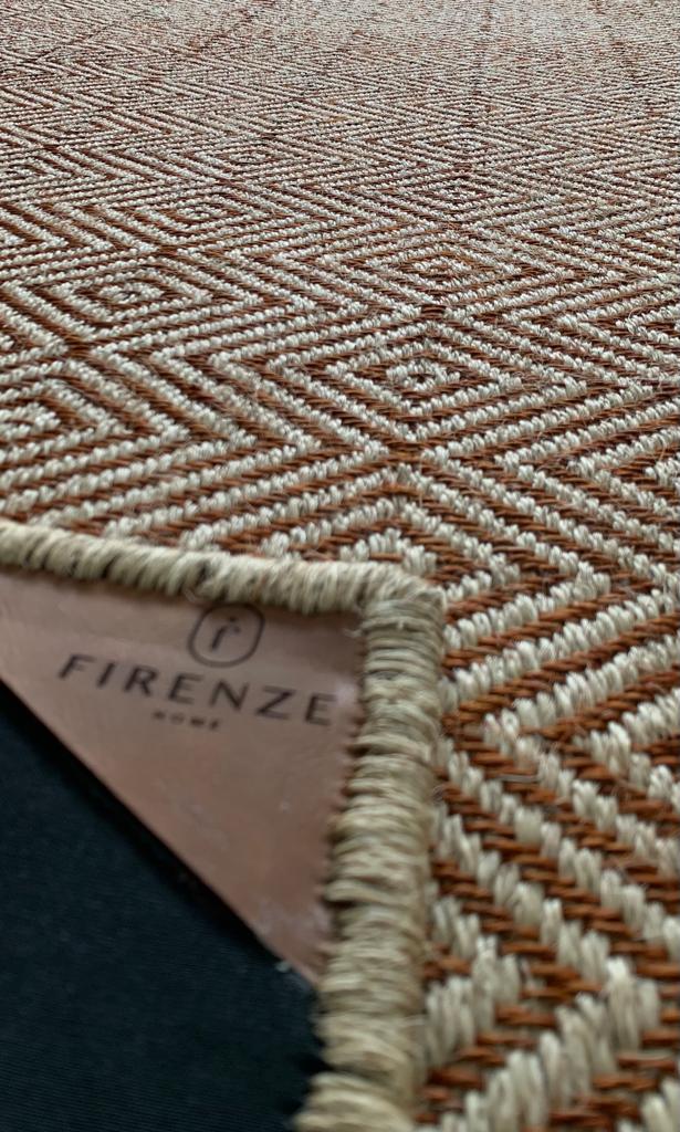 Rhomboid Woven Fique Rug / F19