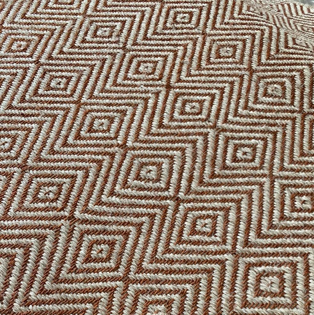 Rhomboid Woven Fique Rug / F19