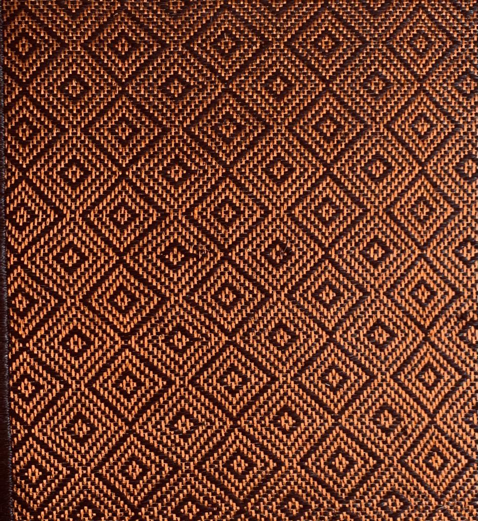 Rhomboid Woven Fique Rug with Copper / F20