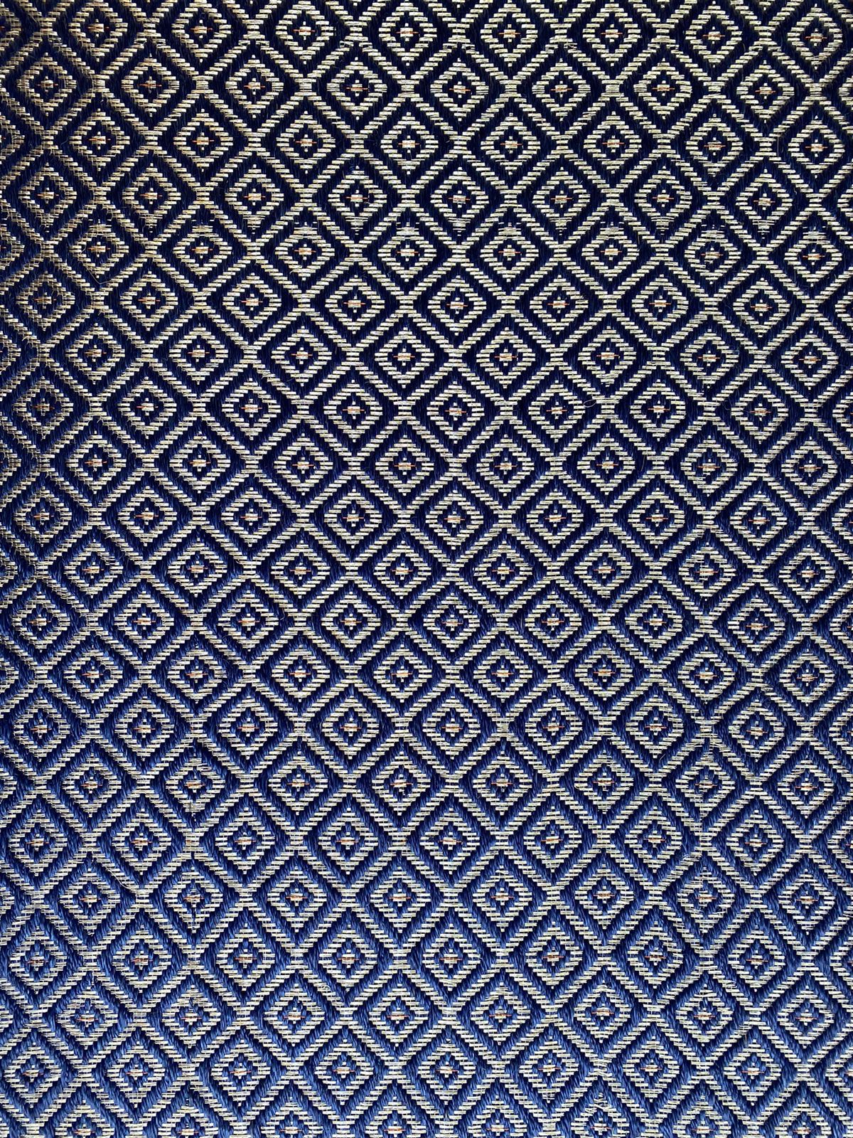 Rhomboid Woven Fique Rug with Copper and Tin / F17