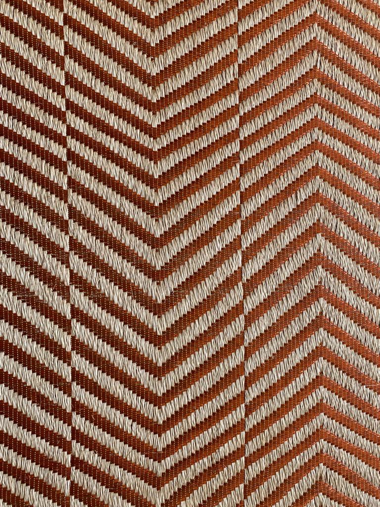 Fishbone Woven Rug in Fique and Copper / F7
