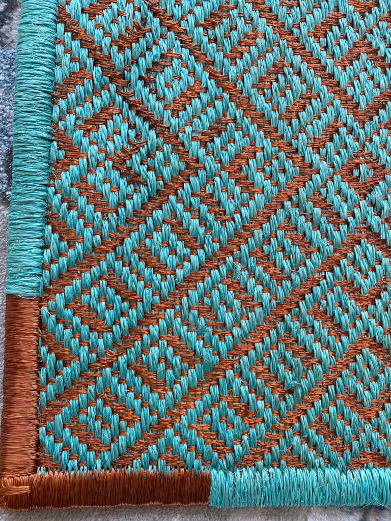 Milano Woven Rug in Fique and Copper / F13