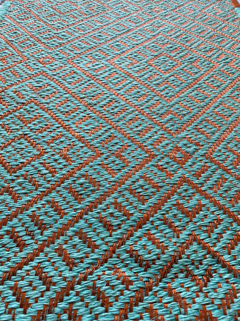 Milano Woven Rug in Fique and Copper / F13