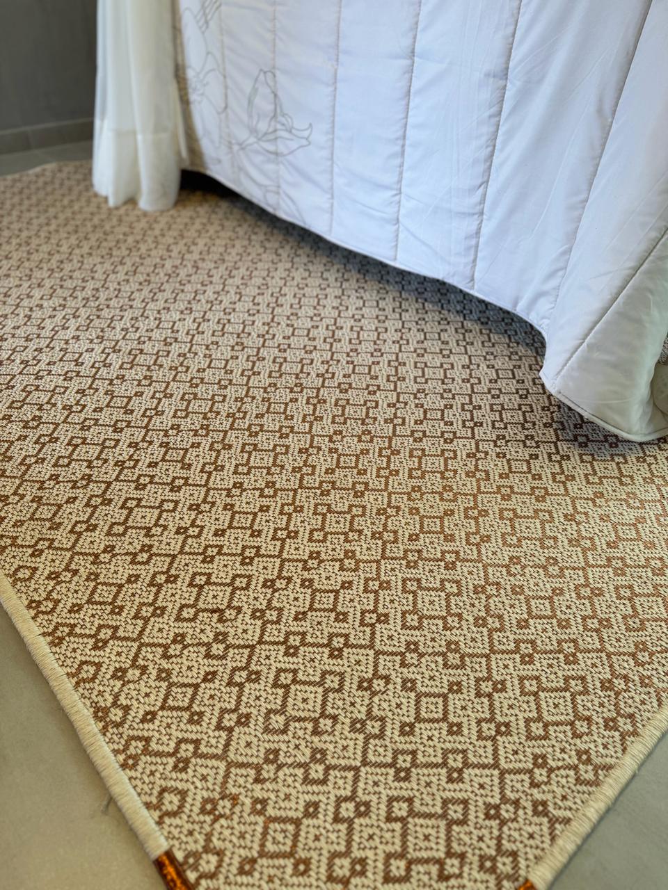 Martina Woven Rug in Fique and Copper/ F12