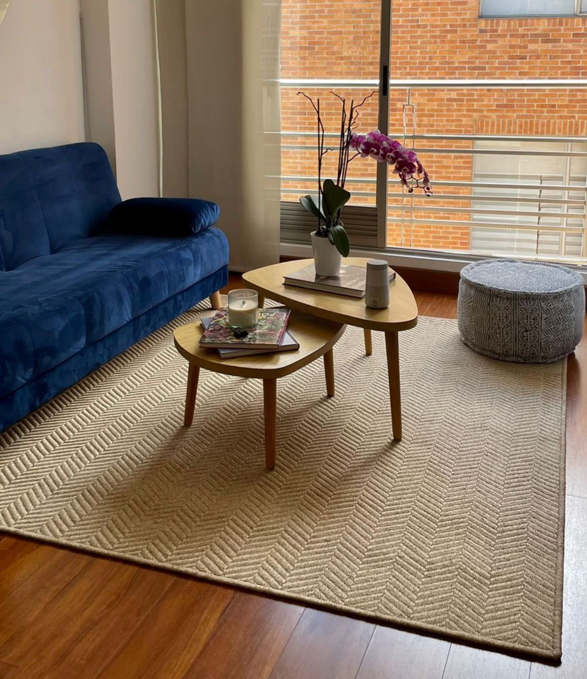 Fique Fishbone Woven Rug / F6