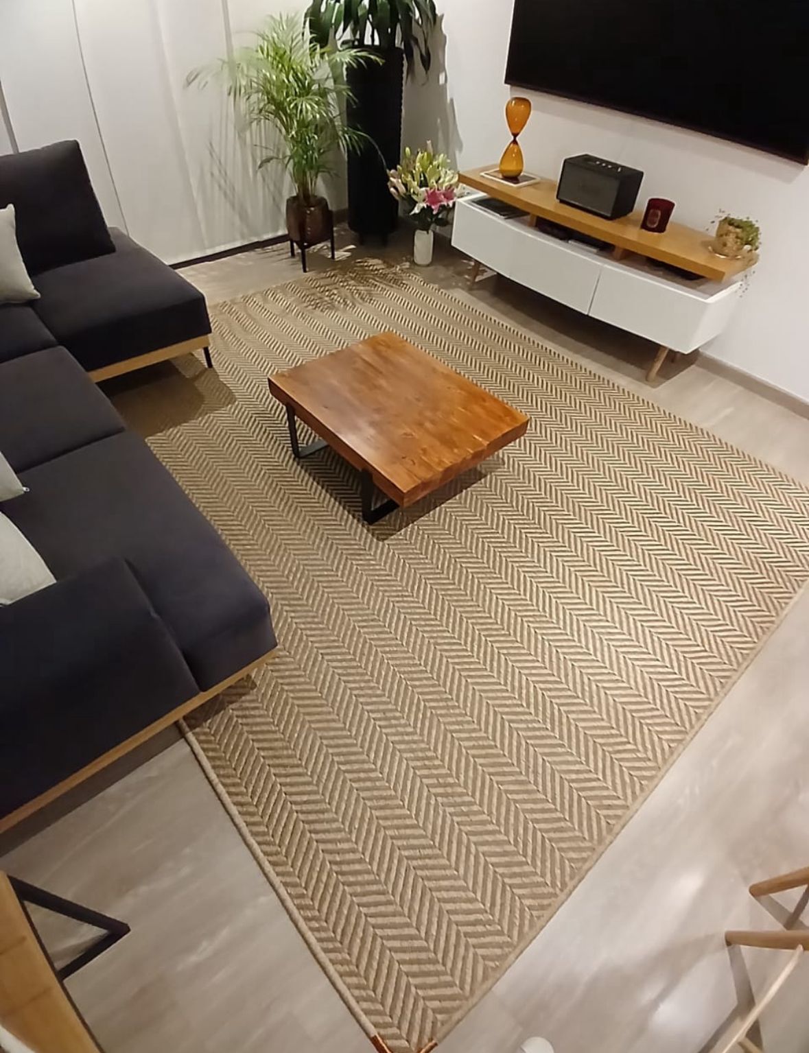 Fique Fishbone Woven Rug / F6