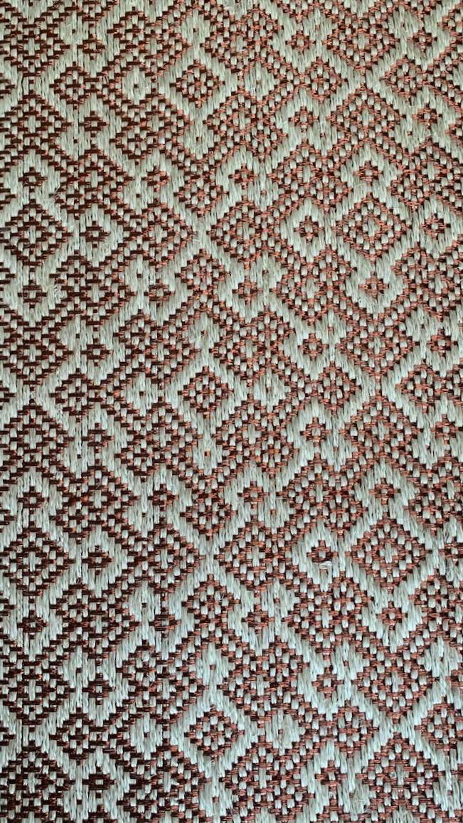Martina Woven Rug inverted in Fique and Copper / F24