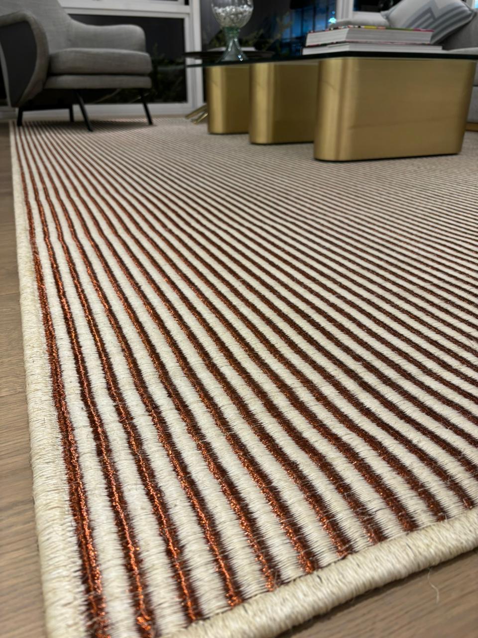 Siecha Woven Rug in Fique and Copper / F25