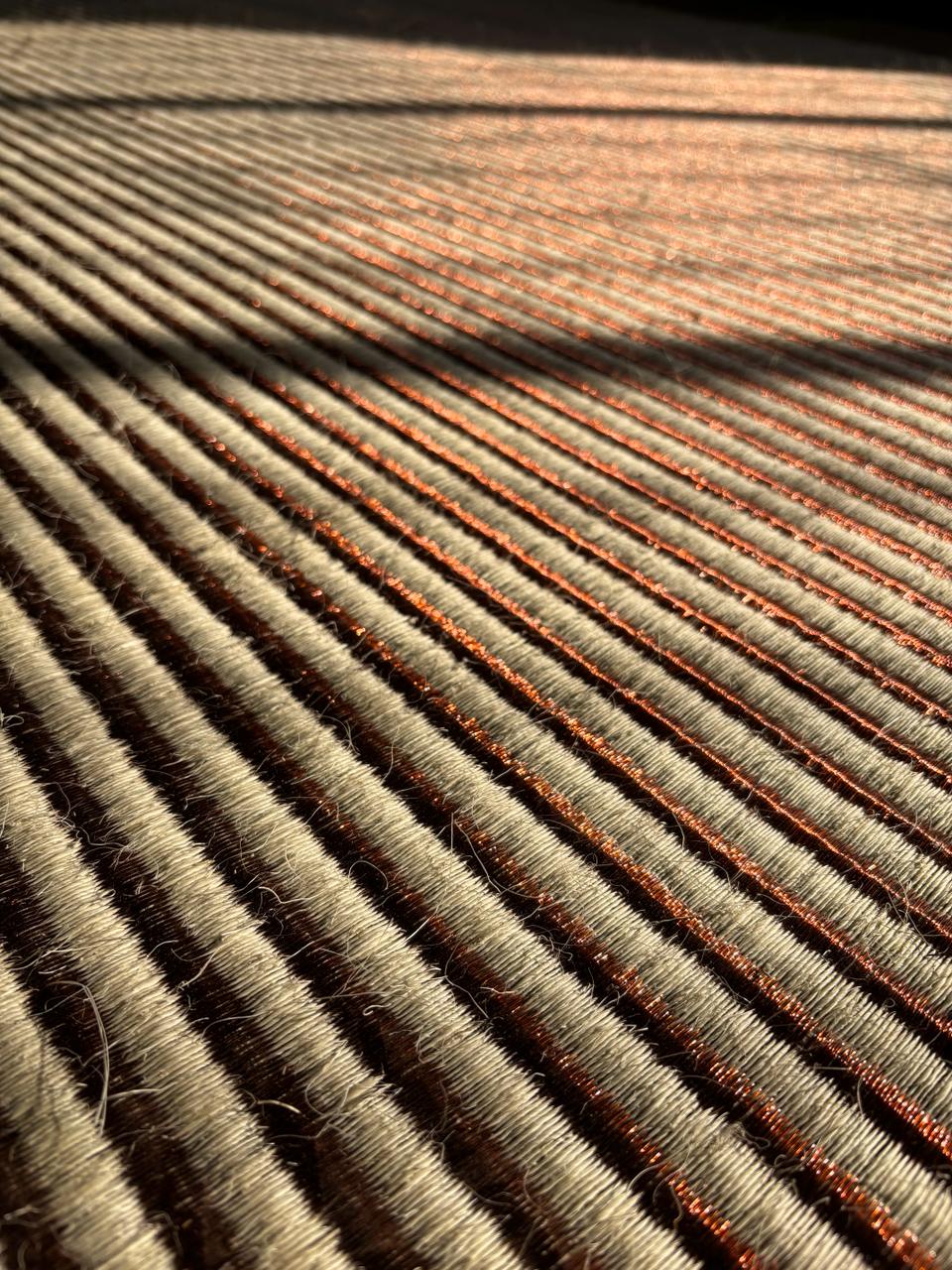 Siecha Woven Rug in Fique and Copper / F25