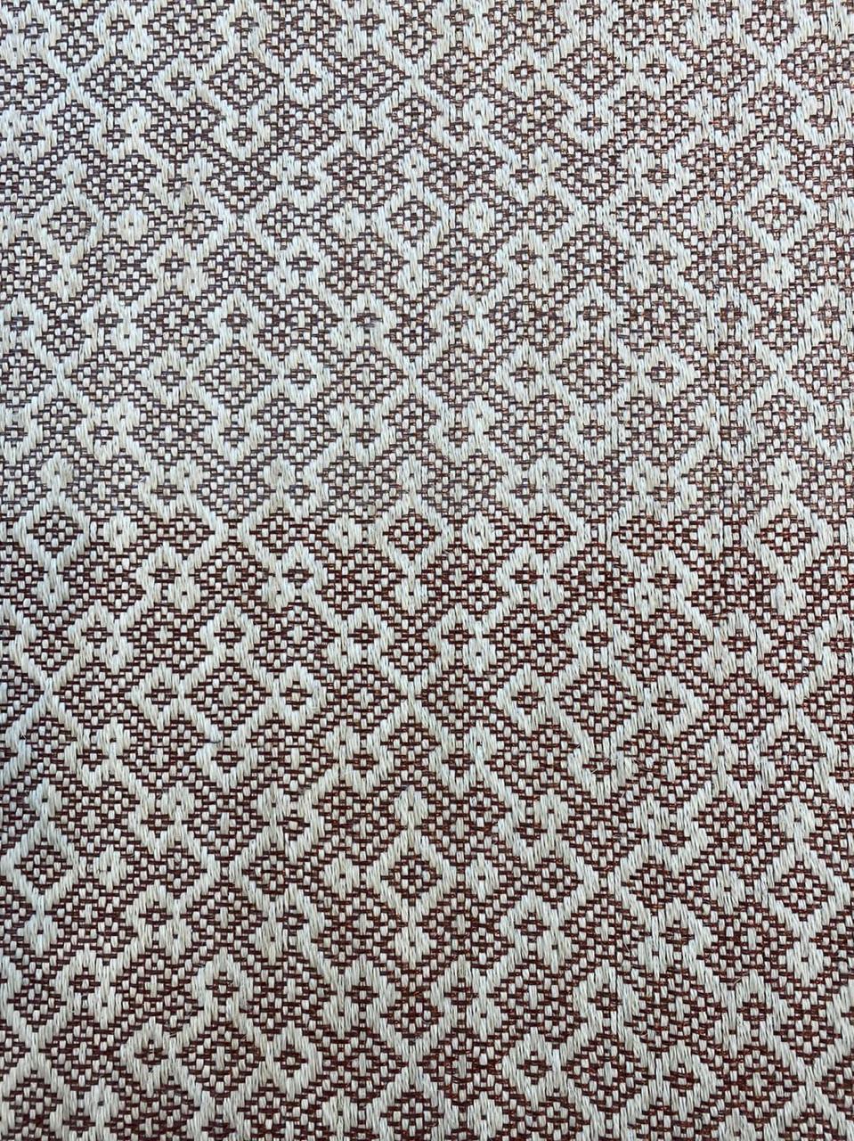 Martina Woven Rug in Fique, gradient silver metal and grape copper/ F28