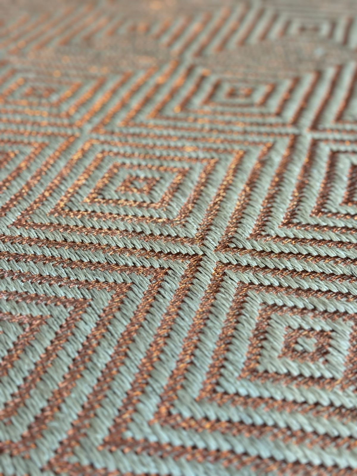Maya Woven Rug in Fique and Copper / F48