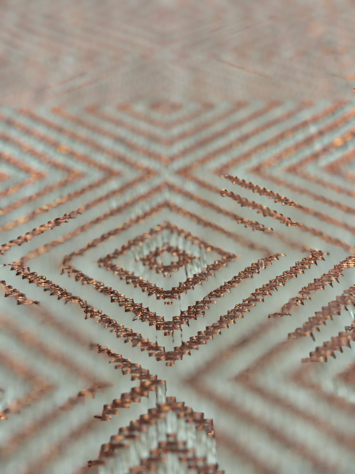 Maya Woven Rug in Fique and Copper / F48