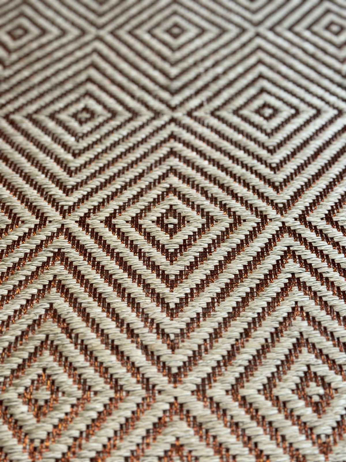 Maya Woven Rug in Fique and Copper / F48