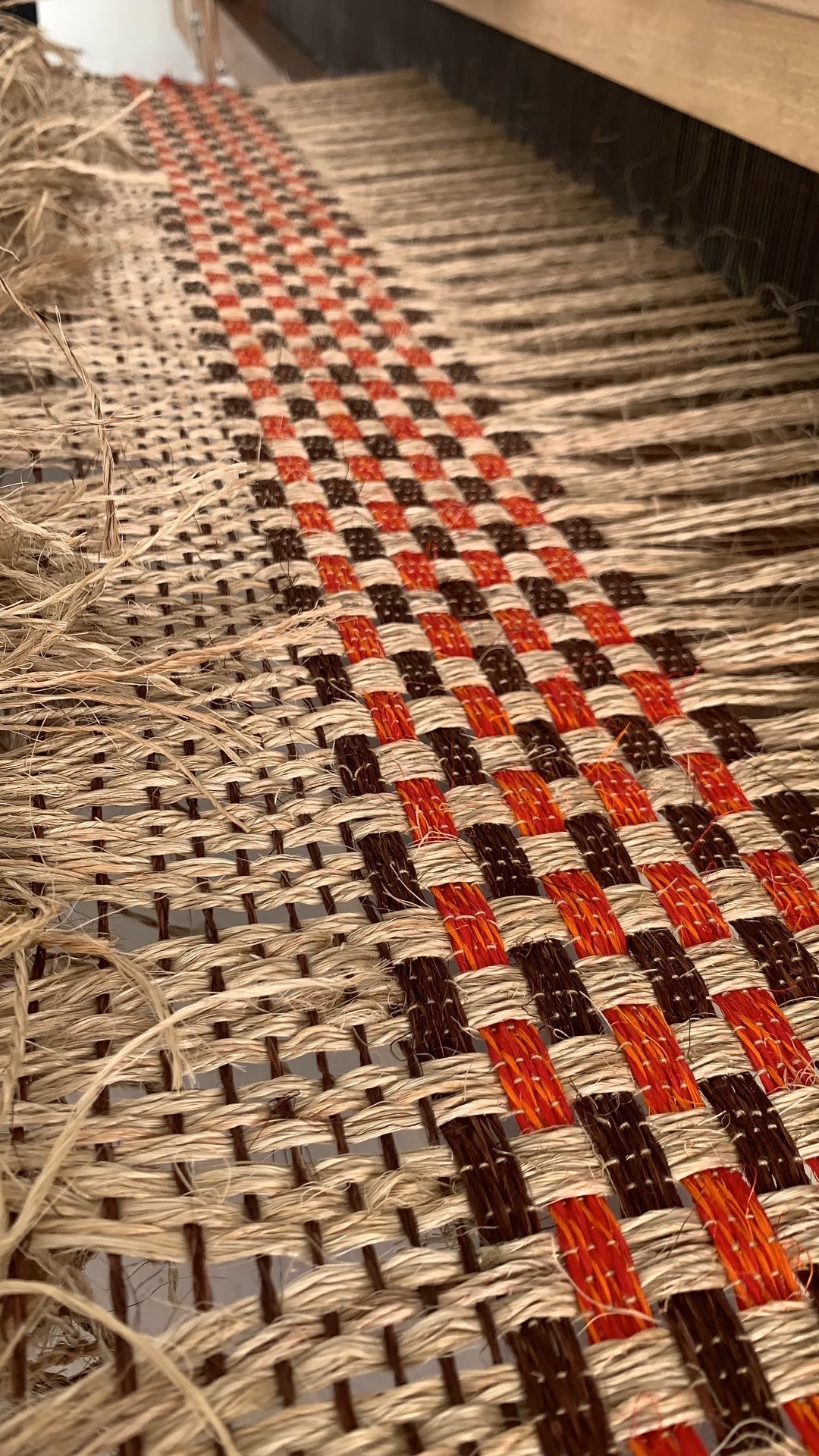 Multicolor Fique Basket Woven Rug / F1