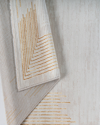 Turkish Area Rug Gamma Premium Collection GOLD/BEIGE 517A