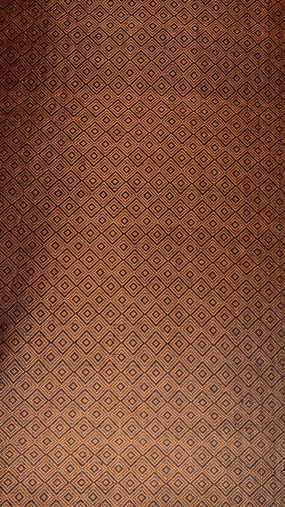 Rhomboid Woven Fique Rug with Copper / F20