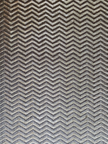 Monaco Woven Rug in Fique and Silver Metal /  F15