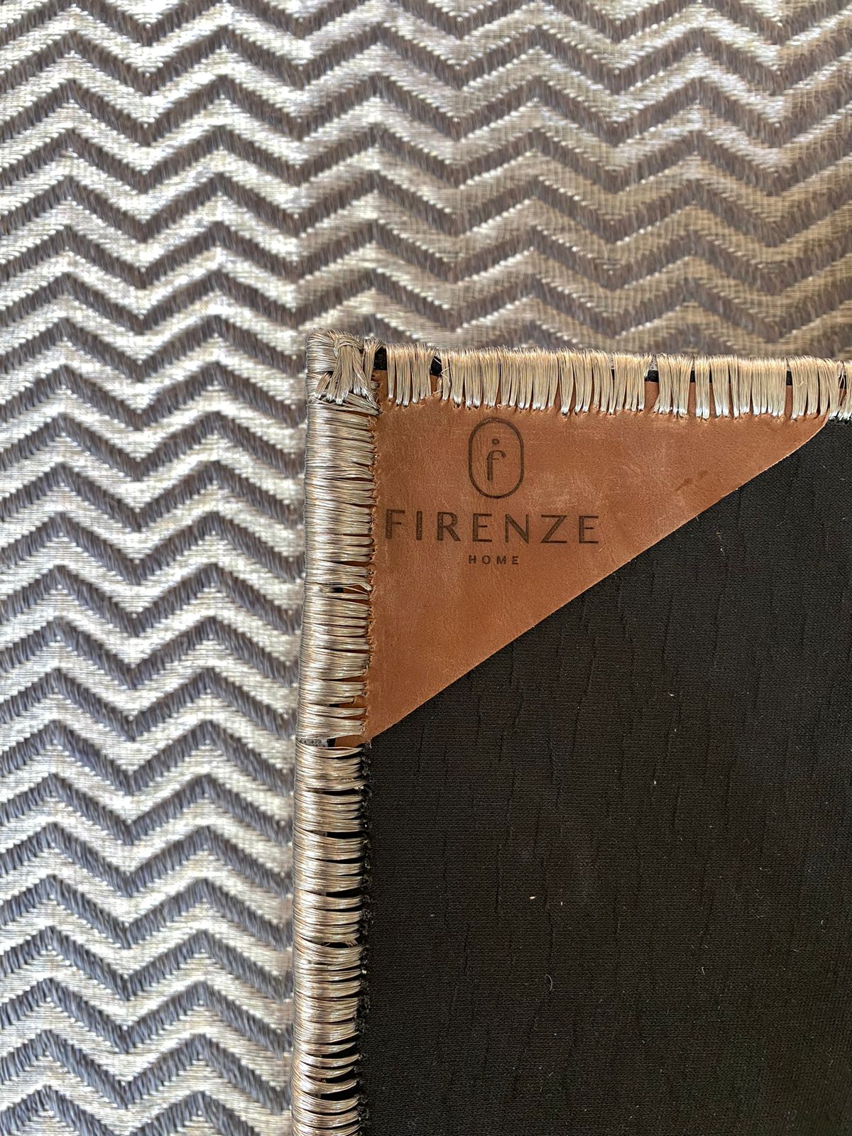 Monaco Woven Rug in Fique and Silver Metal /  F15