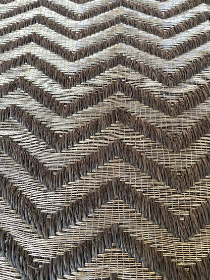 Monaco Woven Rug in Fique and Silver Metal /  F15