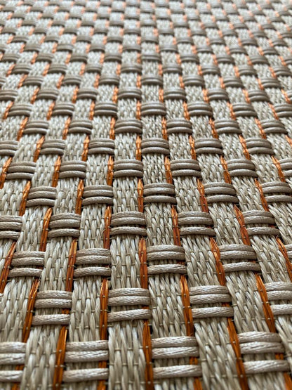 Paz Woven Rug in Fique, Silk and Copper / One to One Edge/ F16