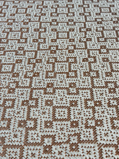 Martina Woven Rug in Fique and Copper/ F12