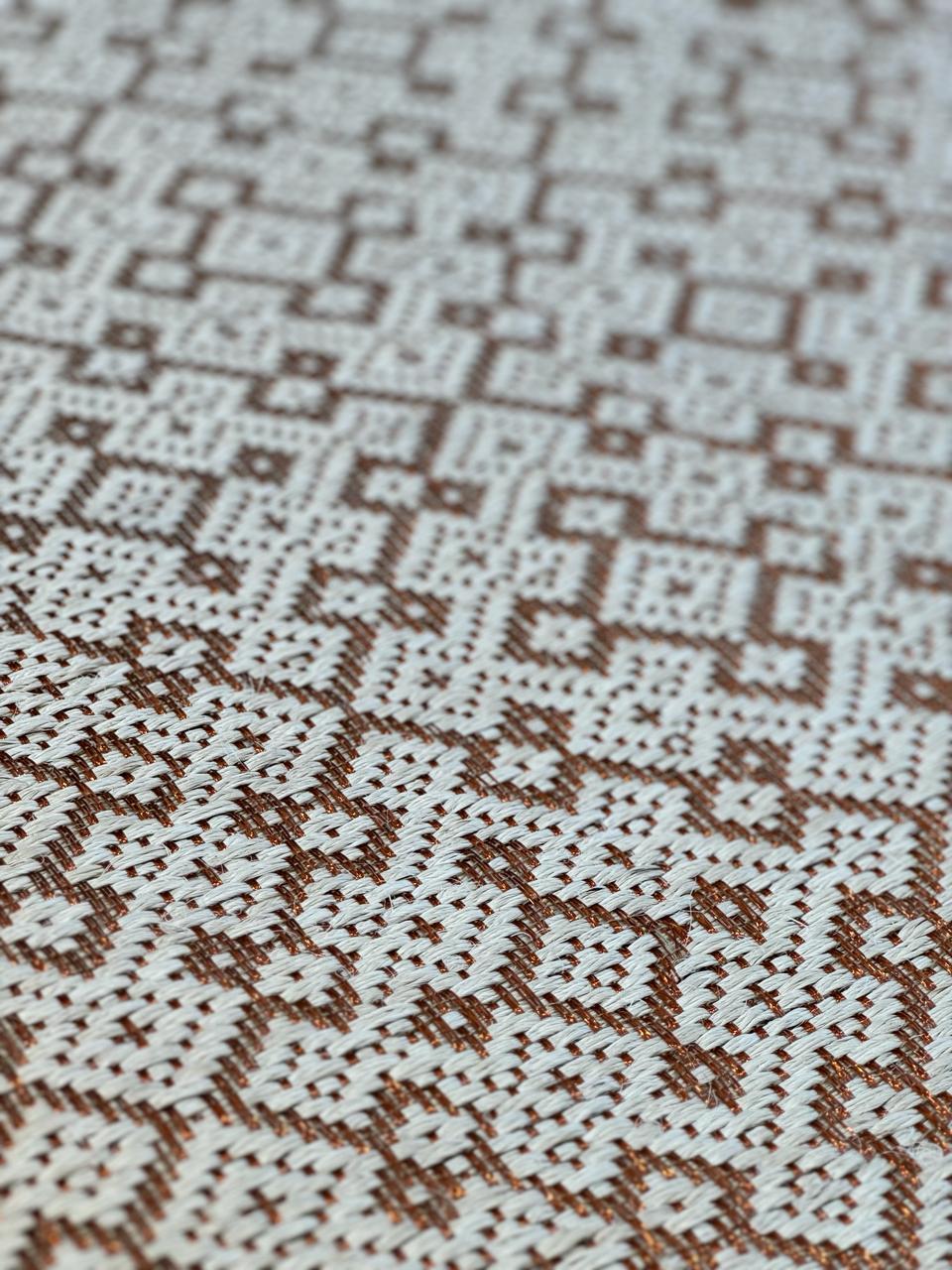 Martina Woven Rug in Fique and Copper/ F12