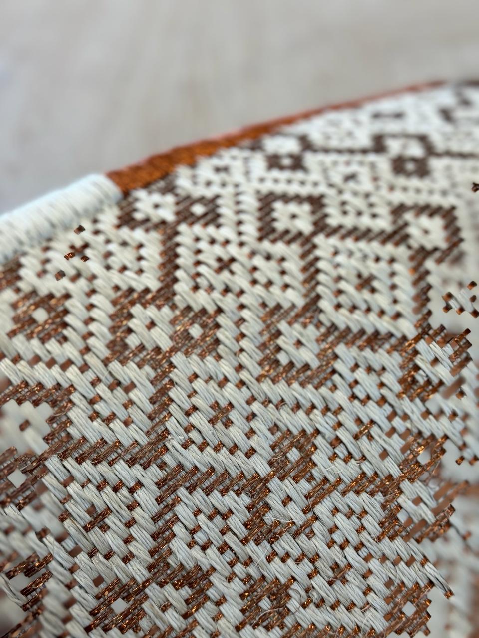 Martina Woven Rug in Fique and Copper/ F12