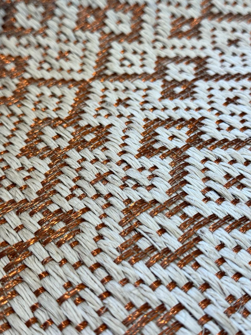 Martina Woven Rug in Fique and Copper/ F12
