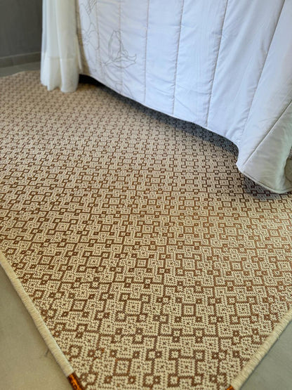 Martina Woven Rug in Fique and Copper/ F12