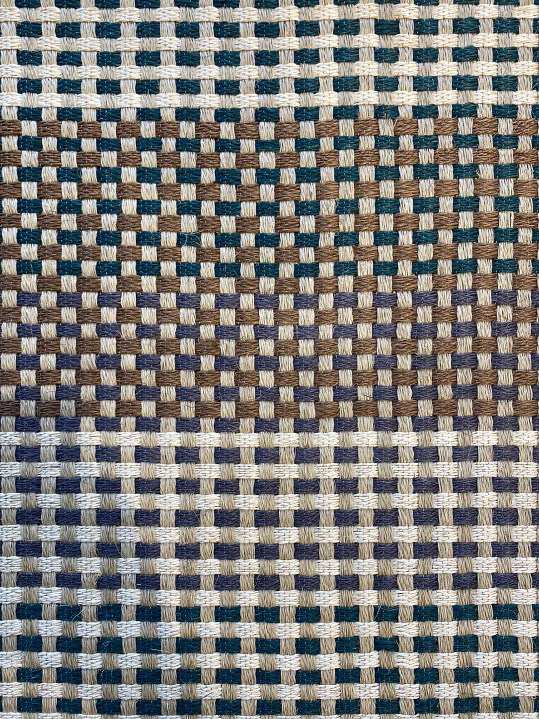 Multicolor Fique Basket Woven Rug/ F30