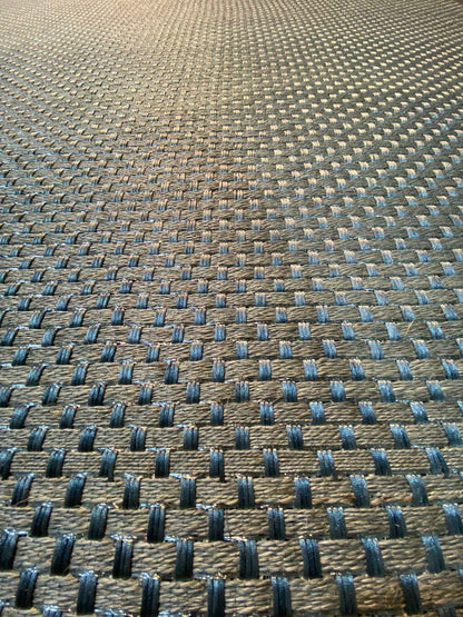 Paz Woven Rug in Fique, Silk and Silver Metal / F41
