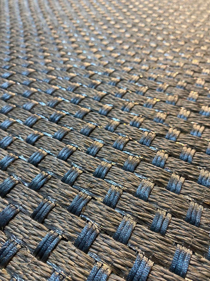 Paz Woven Rug in Fique, Silk and Silver Metal / F41